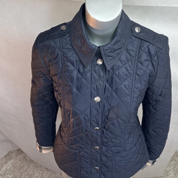 Authentic Burberry Brit Kencott Quilted Jacket in Dark Navy - Picture 3 of 15